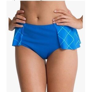 SPANX Flirty Skirted Swim Bottom Geometric Modest Shapewear
